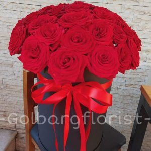 باکس استوانه رز هلندی گلبرگ فلوریست