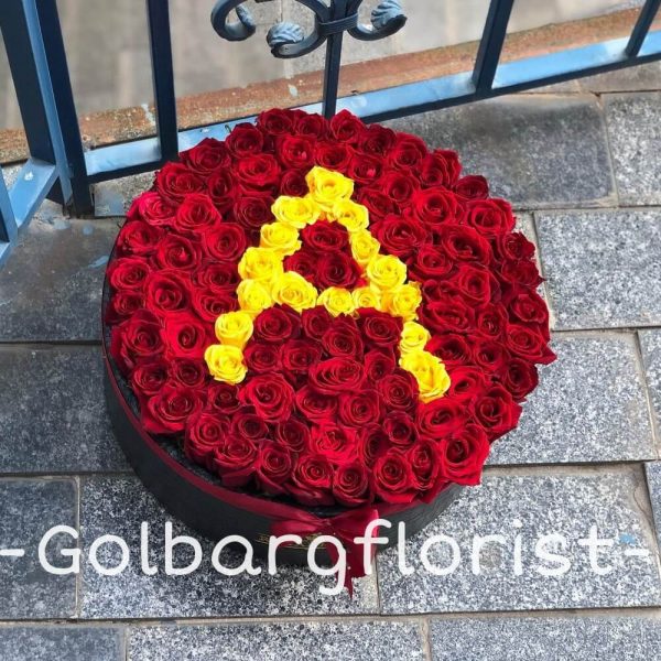 باکس استوانه رز هلندی گلبرگ فلوریست