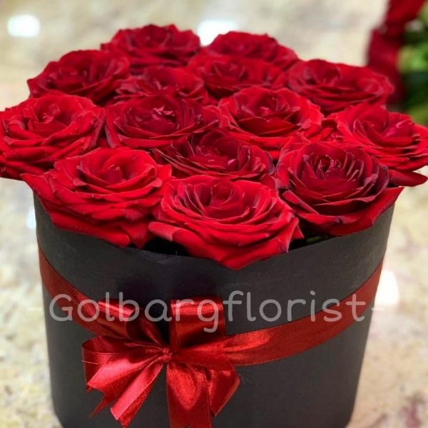 باکس استوانه رز هلندی گلبرگ فلوریست