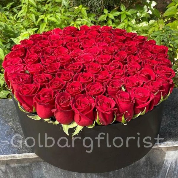باکس استوانه رز هلندی گلبرگ فلوریست