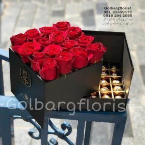 باکس سورپرایزی دوطبقه گلبرگ فلوریست