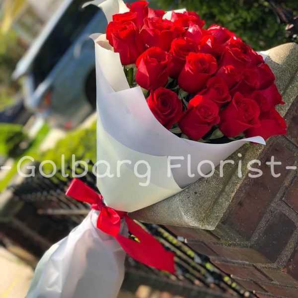 دسته گل رز هلندی گلبرگ فلوریست
