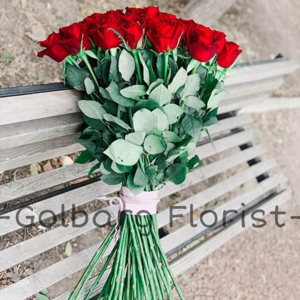 دسته گل رز هلندی گلبرگ فلوریست