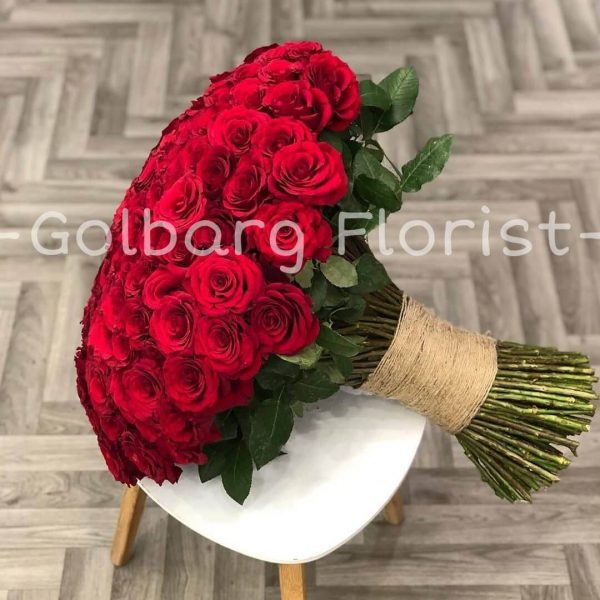 دسته گل رز هلندی گلبرگ فلوریست