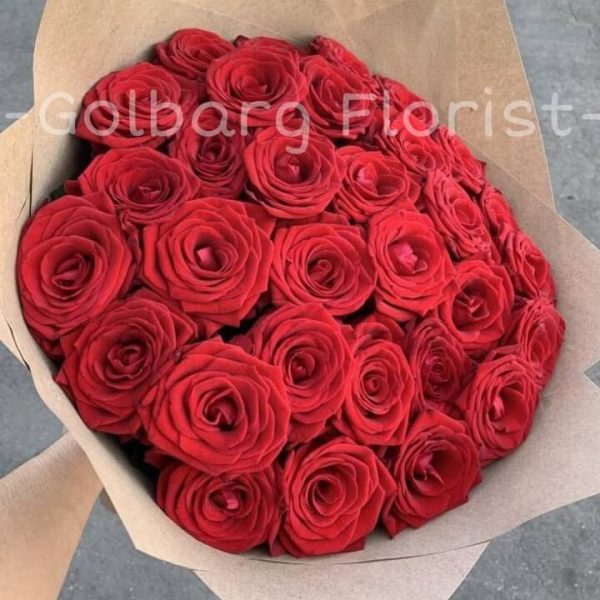 دسته گل رز هلندی گلبرگ فلوریست