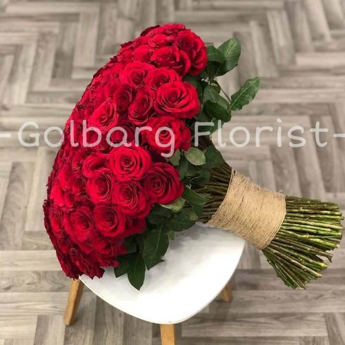 دسته گل رز هلندی گلبرگ فلوریست
